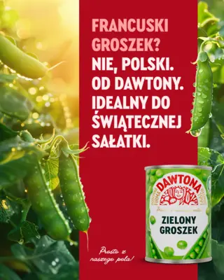 Post „Francuski groszek? Nie, polski. Od Dawtony.”
