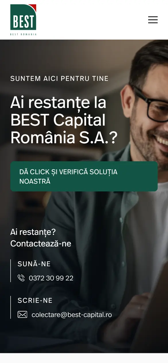best-capital.ro na telefonie, początek strony głównej.