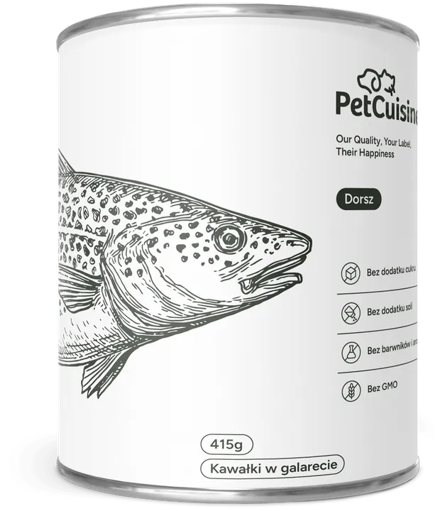 Puszka PetCuisine, smak dorsz