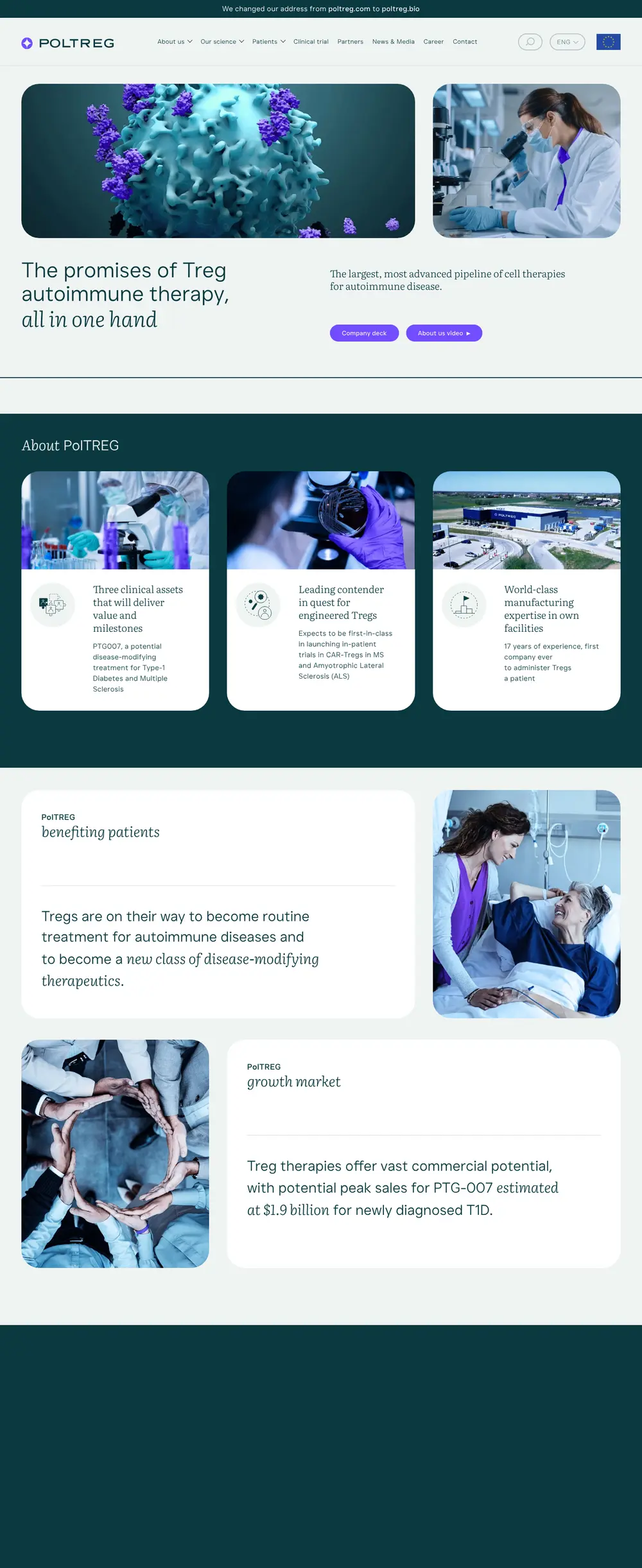 Strona główna poltreg.bio z hasłem „The promises of Treg autoimmune therapy, all in one hand”