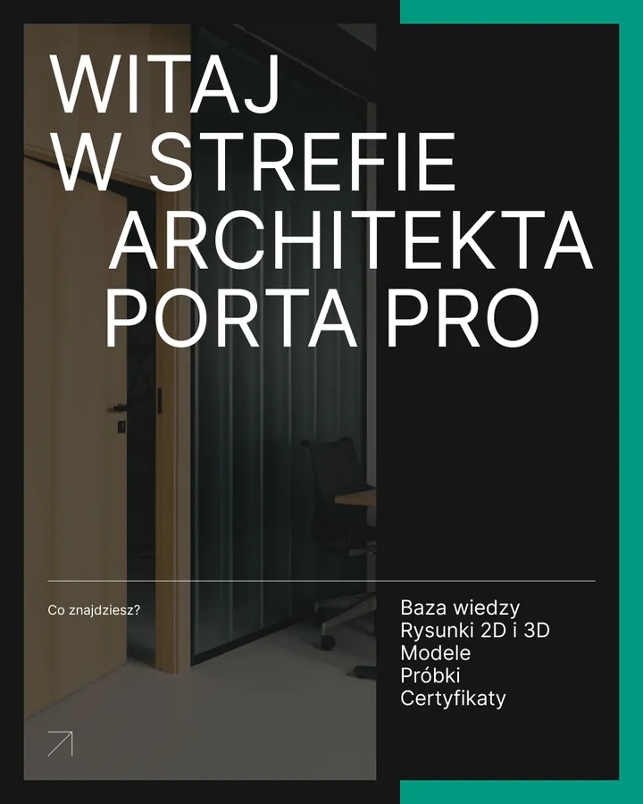 Post „Witaj w Strefie Architekta Porta PRO” z zieloną ramą na dwóch ostatnich kolumnach