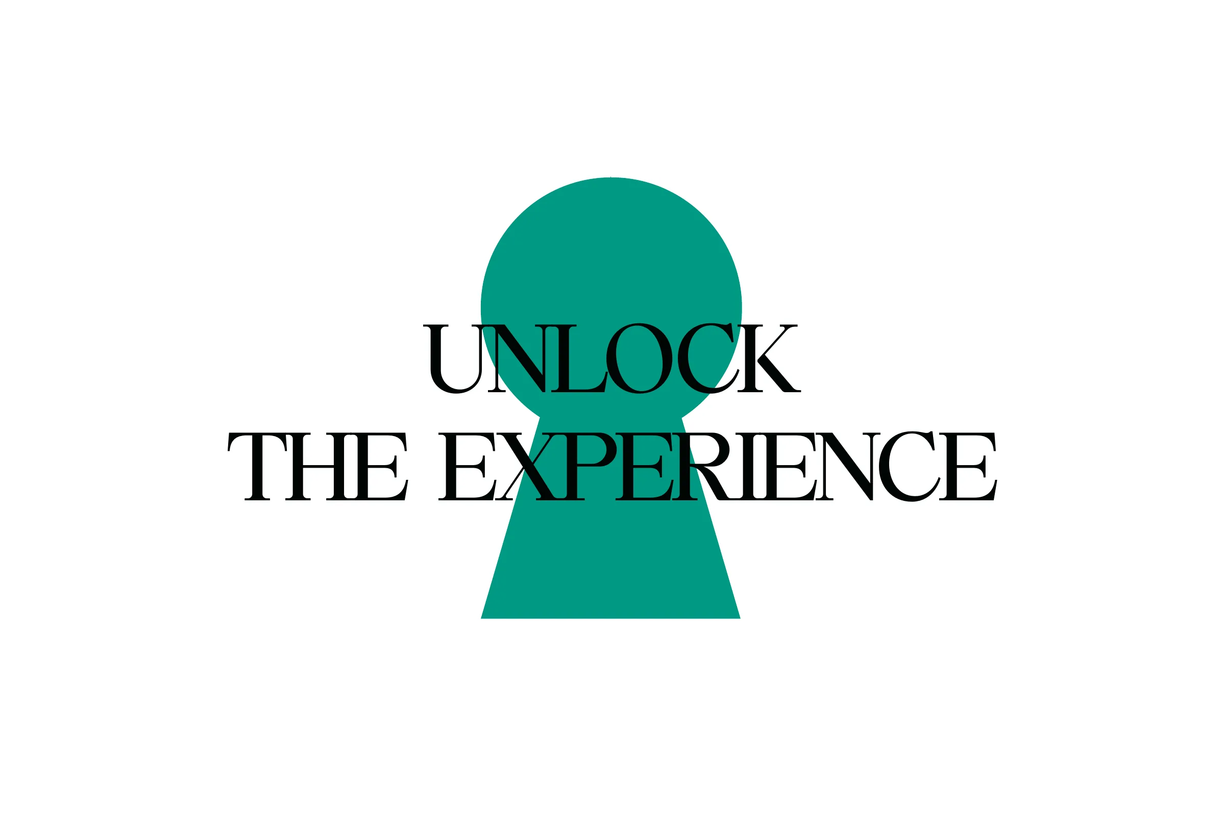 Key visual: hasło „Unlock the experience” wpisane w zieloną dziurkę od klucza
