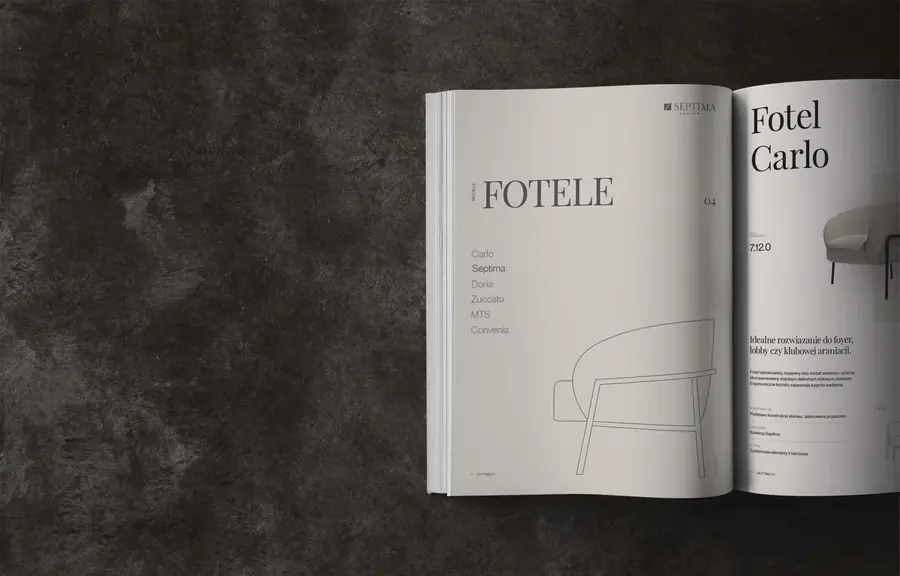 Otwarty katalog na stronie kategorii Fotele i karcie fotela Carlo.