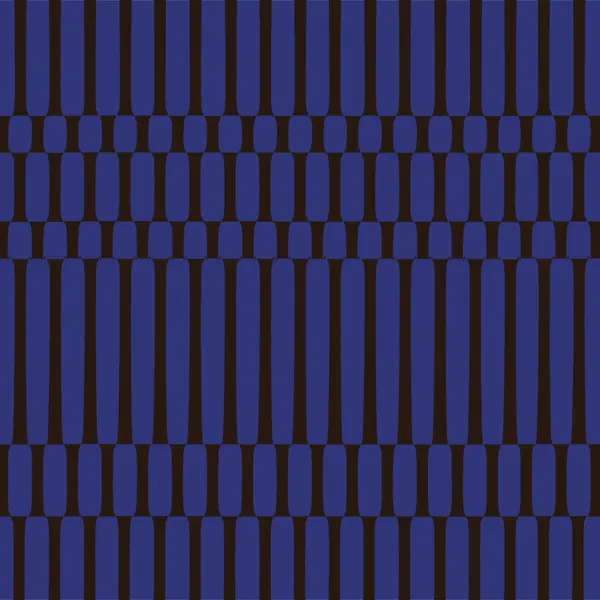 Pattern Mily Group: brązowe pionowe kreski w rzędach na niebieskim tle, jak warstwy lasu.